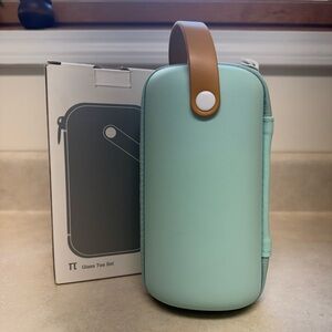 Modern Zens Tritan Travel Tea Set Aqua Portable One Touch Maker 4 Tea Lovers NIB